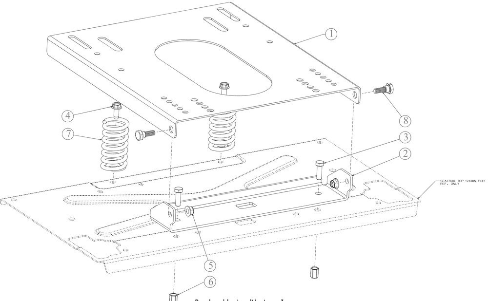 Seat Adjustment Diagram and Parts List for Z-FORCELX54KW (17AIDAUC010)(2017) Cub Cadet Lawn Tractor